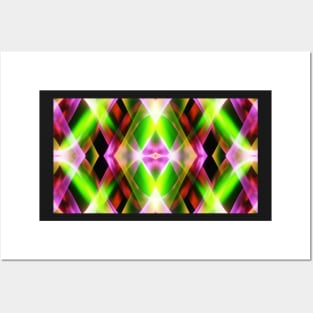 Bright Colorful Glowing Ribbon Lights Posters and Art